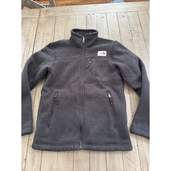 The North Face Boy Gordon Lyon Sweater Full Zip Fleece Insert Black Size Medium - Picture 2 of 4